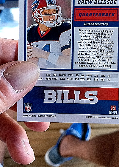2023 Panini Score #2025 Drew Bledsoe — back
