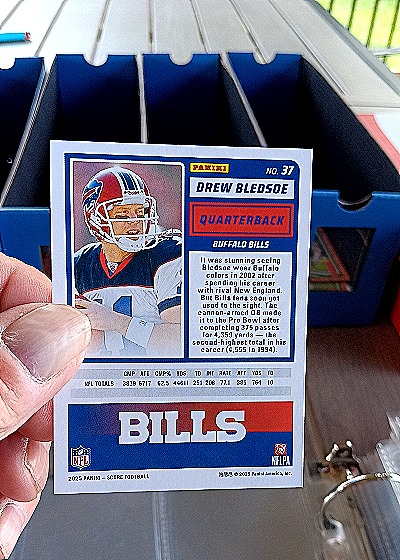 2025 Panini Score #37 Drew Bledsoe — back