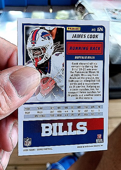 2024 Panini Score-A-Treat #124 James Cook — back