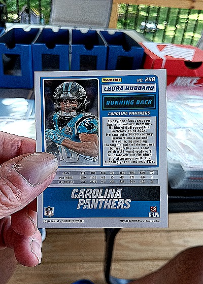 2020 Panini Score #258 Chuba Hubbard — back