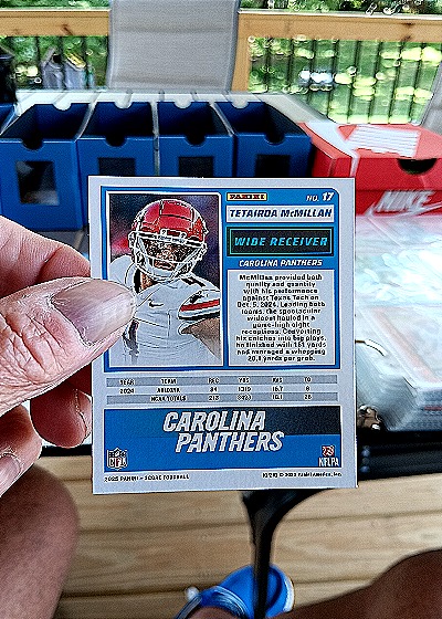2025 Panini Score #17 Tetairoa McMillan — back