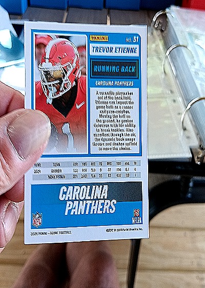 2025 Panini Score-A-Treat #51 Trevor Etienne RC — back
