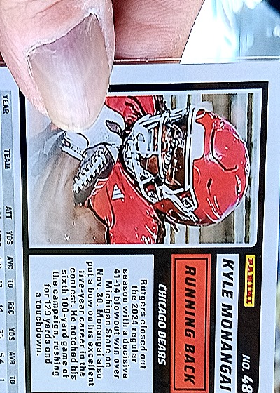 2025 Panini Score A Treat #48 Kyle Monangai — back