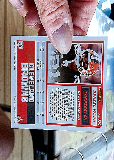 2021 Panini Score #174 Denzel Ward — back