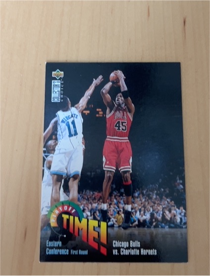 1995-96 Upper Deck Collector's Choice #353 Michael Jordan Playoff Time! — front
