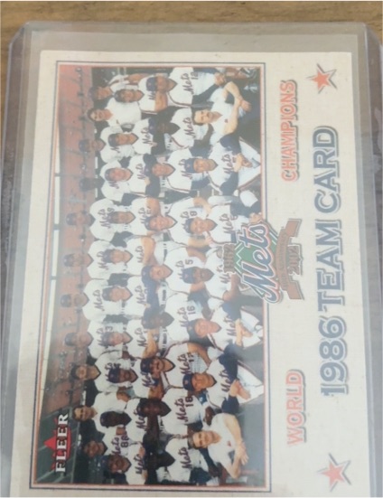 1987 Fleer #N/A New York Mets 1986 Team Card — front