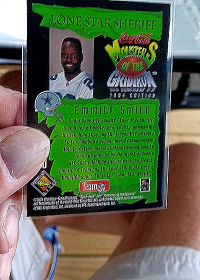 1994 Team MVP Masters of the Gridiron Emmitt Smith Lone Star Sheriff — back