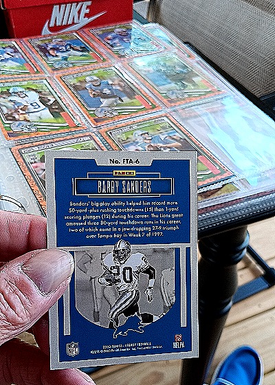 2023 Panini Legacy For the Ages #FTA-6 Barry Sanders — back