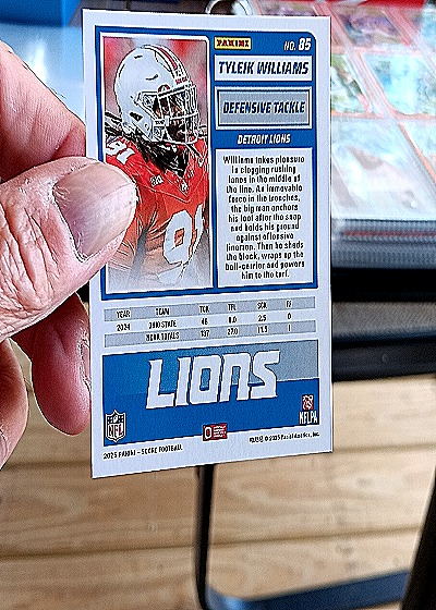 2025 Panini Score A Treat #85 Tyleik Williams — back
