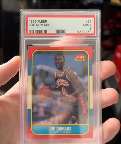 1986 Fleer #27 Joe Dumars — front