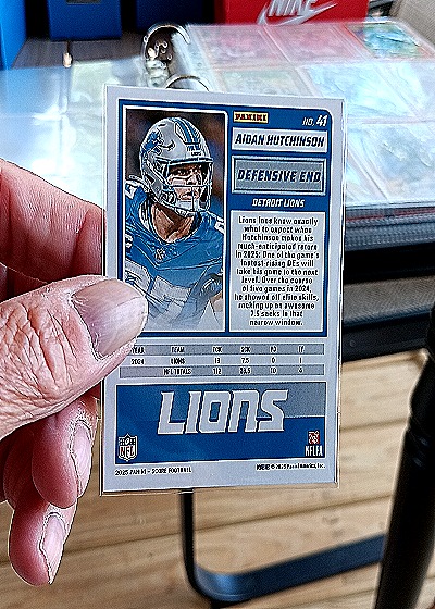 2025 Panini Score-A-Treat #41 Aidan Hutchinson — back
