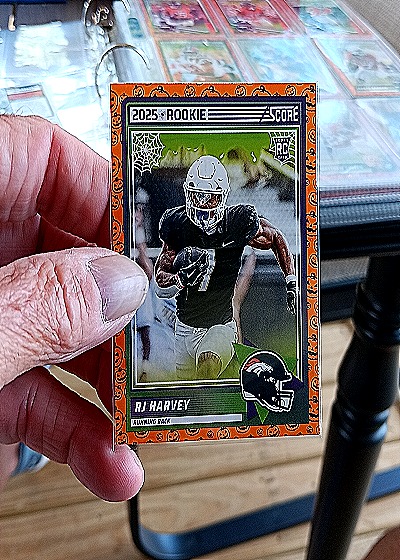 2025 Panini Score A Treat #RJ Harvey Rookie — front