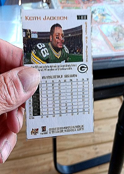 1992 Fleer #92 Keith Jackson — back
