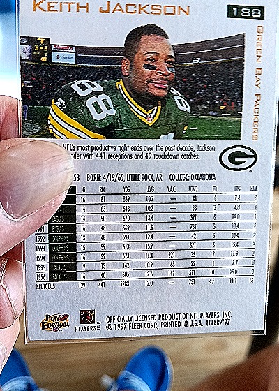 1997 Fleer #188 Keith Jackson — back
