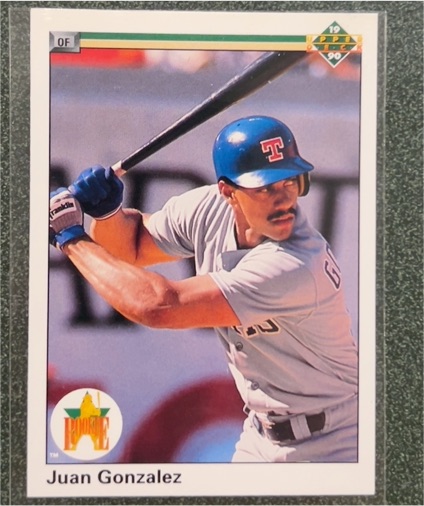 1990 Upper Deck #72 Juan Gonzalez — front