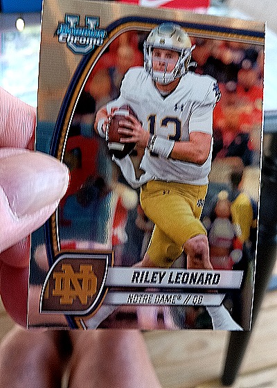 2024 Bowman University Chrome #89 Riley Leonard — front