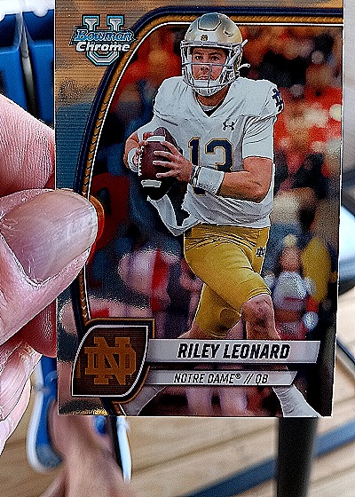 2024 Topps Bowman Chrome #154 Riley Leonard — front