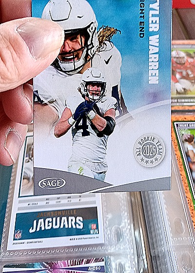 2025 Sage High Series #160 Tyler Warren Penn State All Rookie Team — front