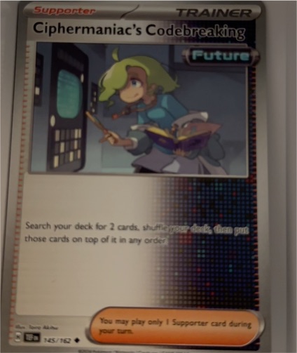 2024 Pokémon Scarlet & Violet Temporal Forces #145 Ciphermaniac's Codebreaking — front
