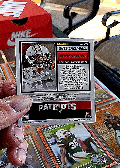 2025 Panini Score #25 Will Campbell — back