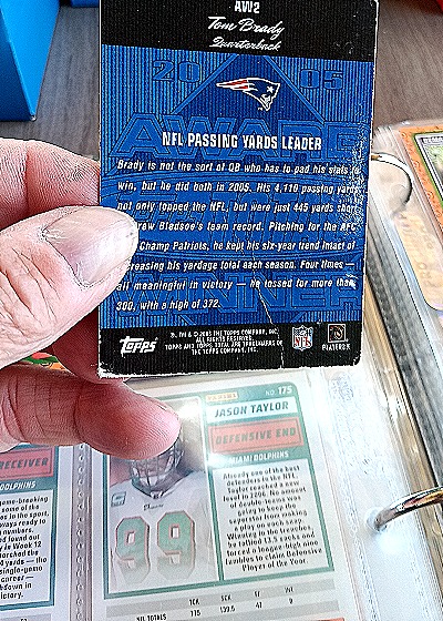 2005 Topps Total #AW12 Tom Brady — back