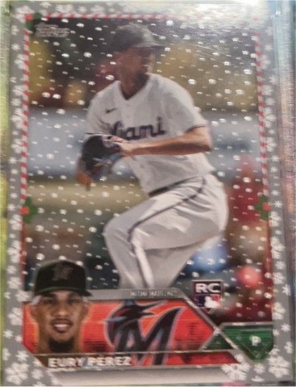 2023 Topps Holiday #H85 Eury Perez — front