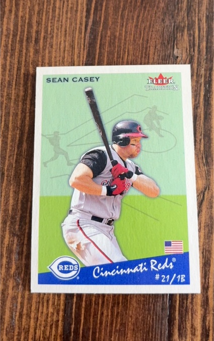 2002 Fleer Tradition #21 Sean Casey — front