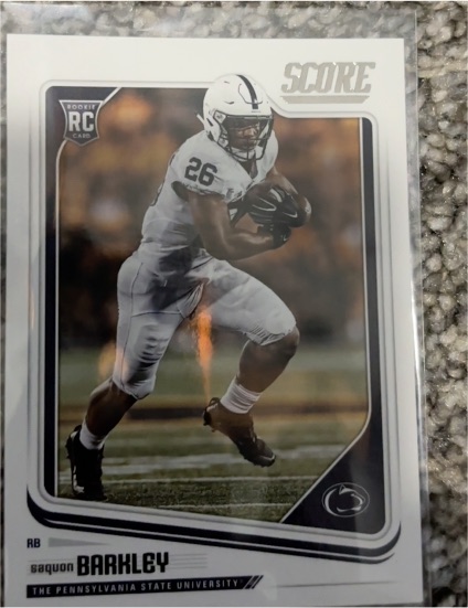 2018 Panini Score #359 Saquon Barkley Rookie Card — front