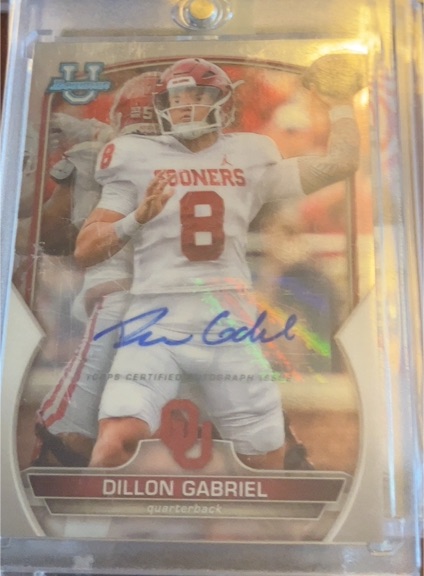 2022 Bowman University Chrome #12 Dillon Gabriel — front