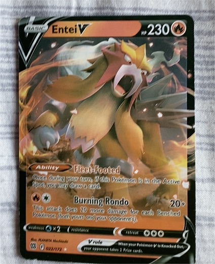 2022 Pokémon TCG Sword & Shield Brilliant Stars #022 Entei V — front
