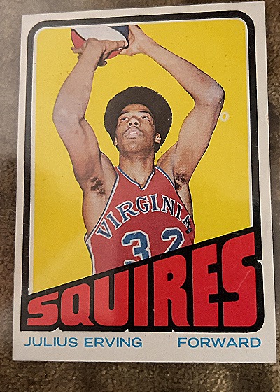 1971 Topps Basketball Julius Erving Virginia Squires — back