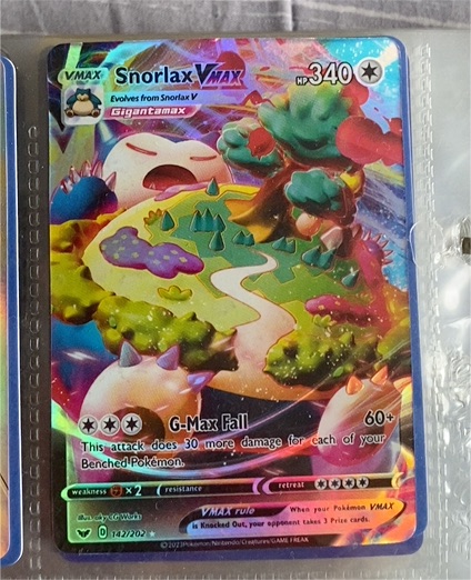 2020 Pokémon TCG Sword & Shield #142 Snorlax VMAX — front