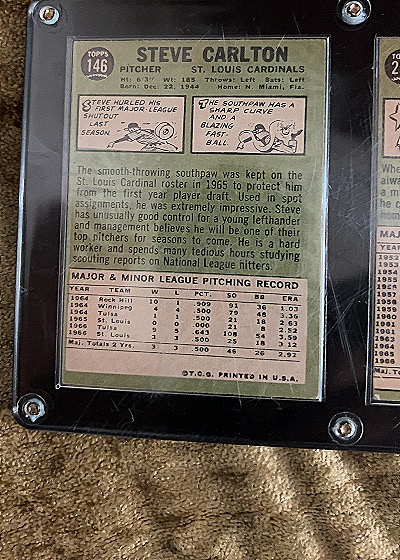 1967 Topps #146 Steve Carlton — back