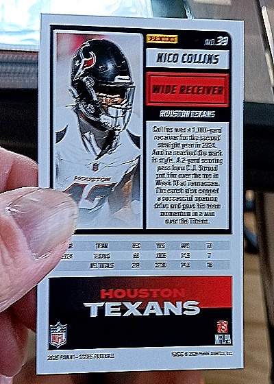 2023 Panini #39 Nico Collins — back