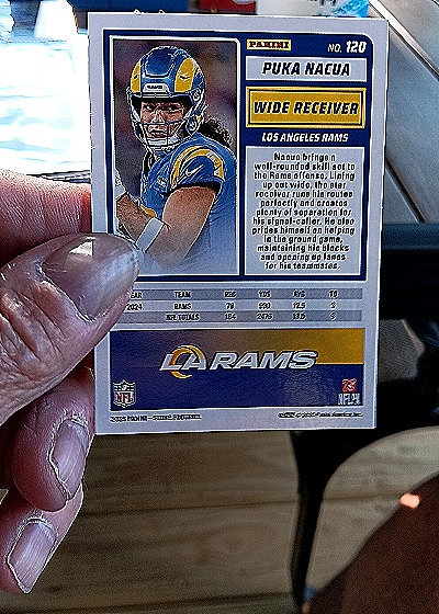 2025 Panini Score #120 Puka Nacua — back