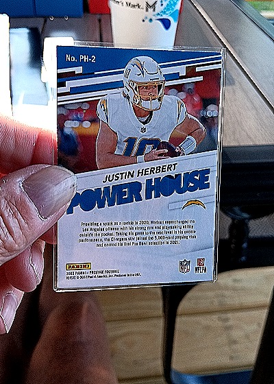 2022 Panini Prestige #PH-2 Justin Herbert Power House — back