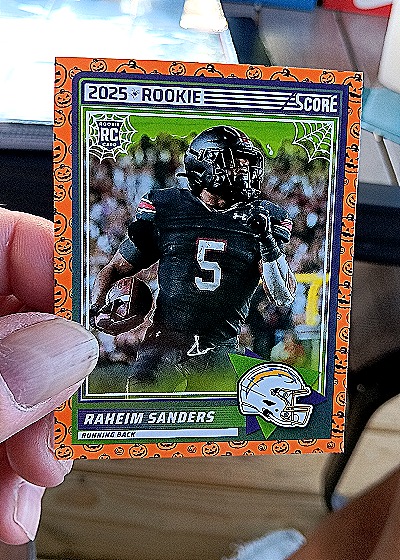 2025 Panini Score A Treat Halloween #45 Raheim Sanders — front