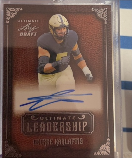 2022 Leaf Ultimate Draft #UL-GK1 George Karlaftis — front