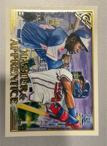 2019 Topps Gallery #MA-AA Hank Aaron / Ronald Acuna Jr. Master & Apprentice — front