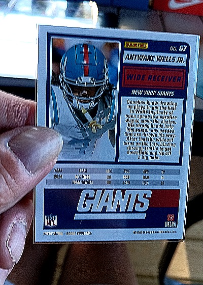 2025 Panini Score A Treat #67 Antwane Wells Jr. — back