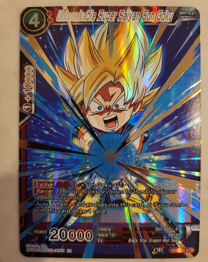 Unbreakable Super Saiyan Son Goku SD2-03 ST — front