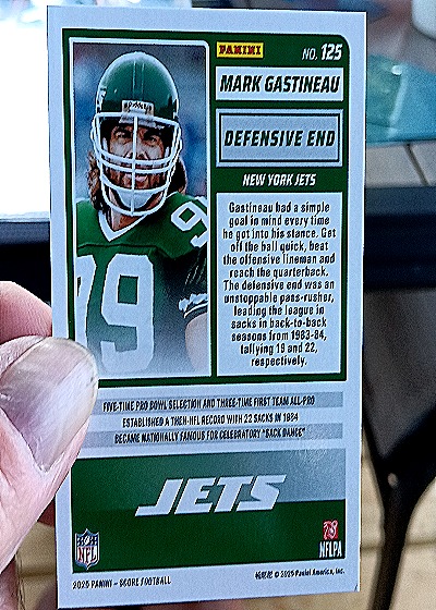2025 Panini Score-A-Treat #125 Mark Gastineau — back