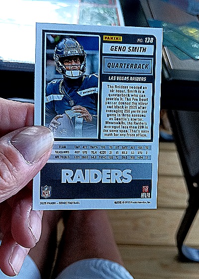 2025 Panini Score #138 Geno Smith — back