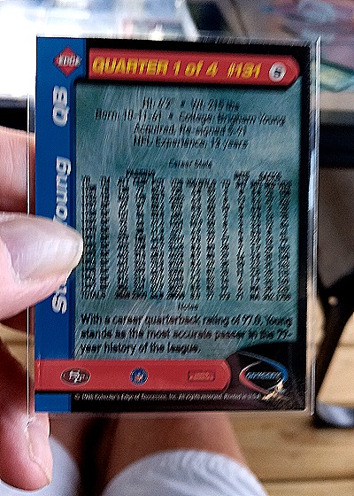 1998 Collector's Edge Odyssey #131 Steve Young — back