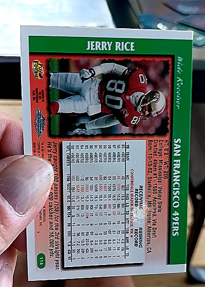 1996 Fleer #111 Jerry Rice — back