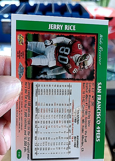 1997 Topps Chrome #114 Jerry Rice — back
