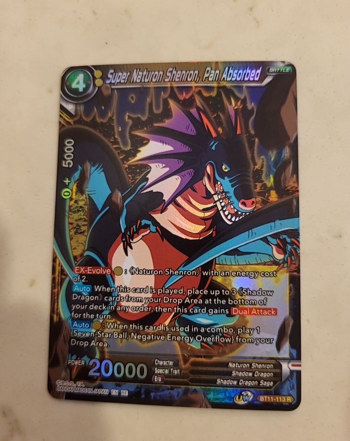 Dragon Ball Super Card Game BT11-113 Super Naturon Shenron, Pan Absorbed — front