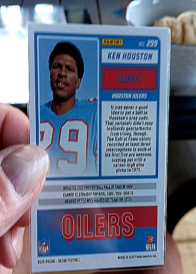2025 Panini Score A Treat #299 Ken Houston — back