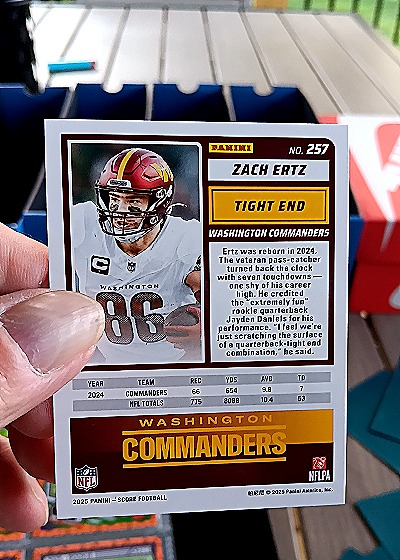 2025 Panini Score A Treat Halloween #257 Zach Ertz — back