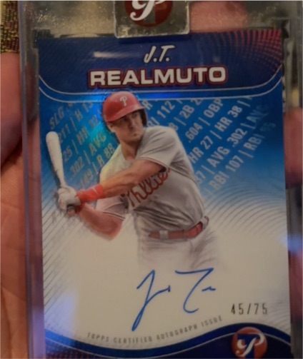 2024 Topps Pristine Production Autographs J.T. Realmuto #PPA-JR — front
